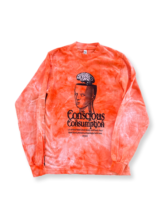 Conscious Consumption Longsleeve T-Shirt - Orange