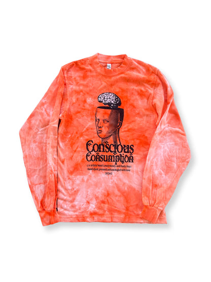 Conscious Consumption Longsleeve T-Shirt - Orange