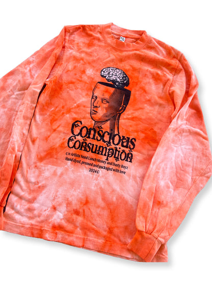 Conscious Consumption Longsleeve T-Shirt - Orange