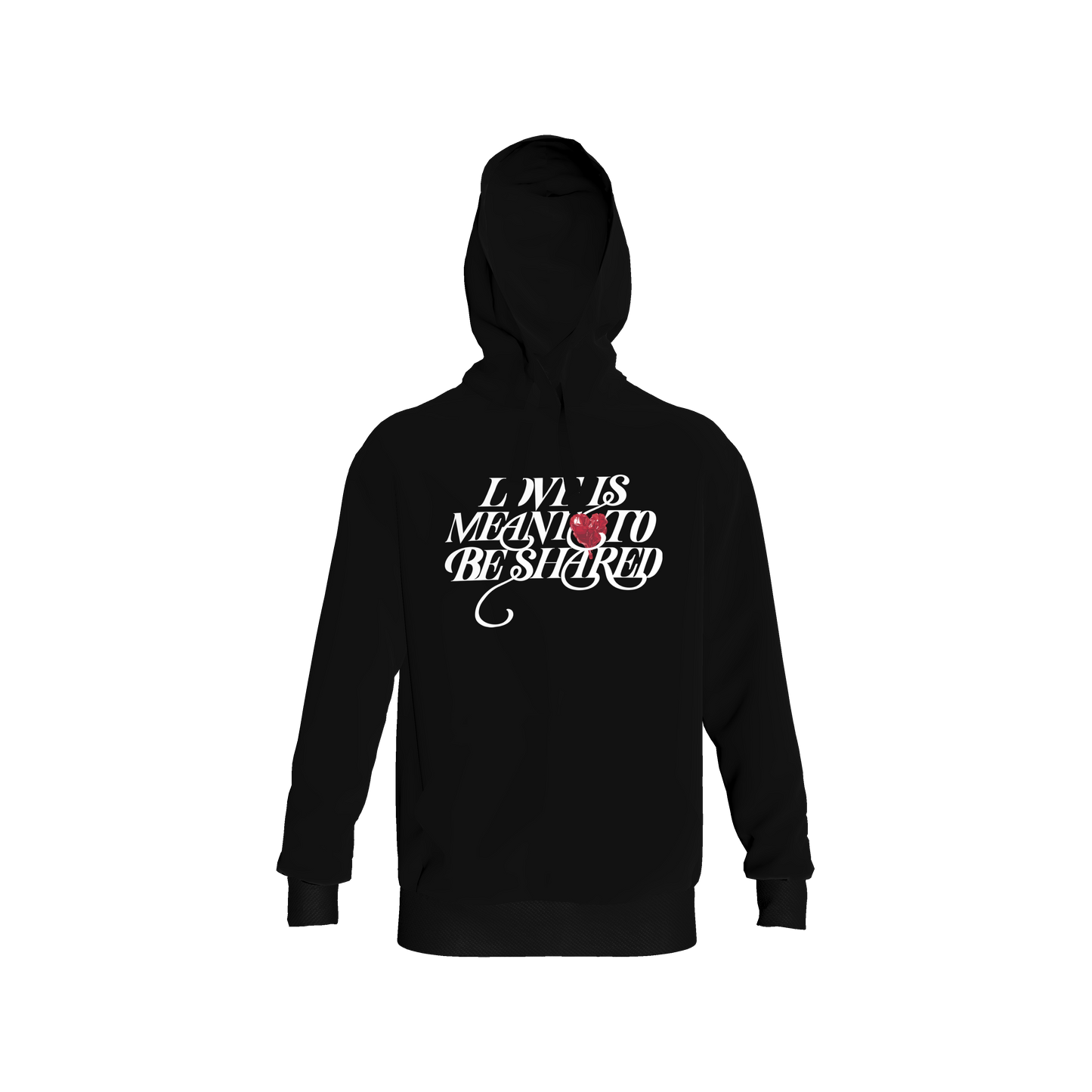 Love is Meant to be Shared Hoodie - Black