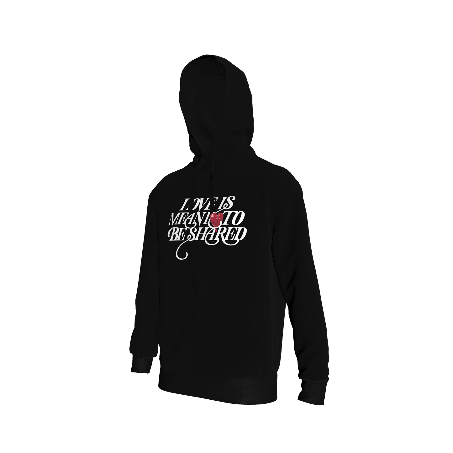 Love is Meant to be Shared Hoodie - Black